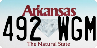 AR license plate 492WGM