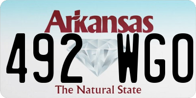 AR license plate 492WGO