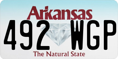 AR license plate 492WGP
