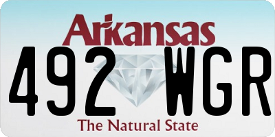 AR license plate 492WGR