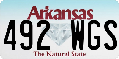 AR license plate 492WGS