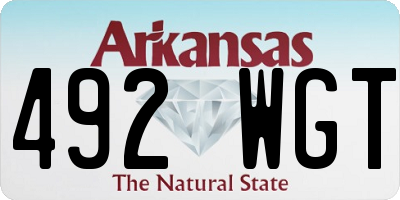 AR license plate 492WGT