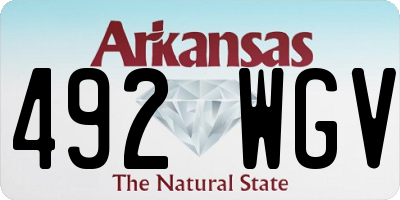 AR license plate 492WGV