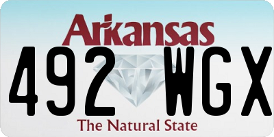 AR license plate 492WGX