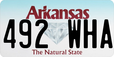 AR license plate 492WHA