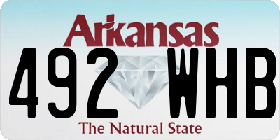 AR license plate 492WHB