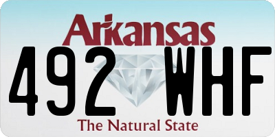 AR license plate 492WHF