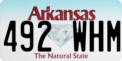 AR license plate 492WHM