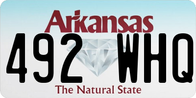 AR license plate 492WHQ