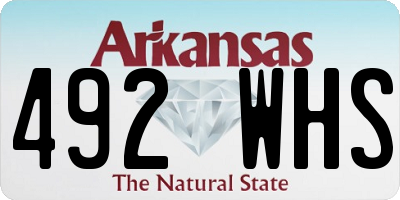 AR license plate 492WHS