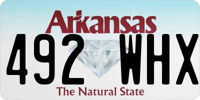 AR license plate 492WHX