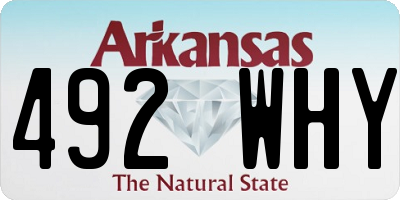 AR license plate 492WHY