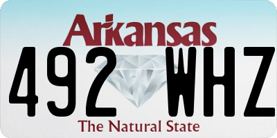 AR license plate 492WHZ
