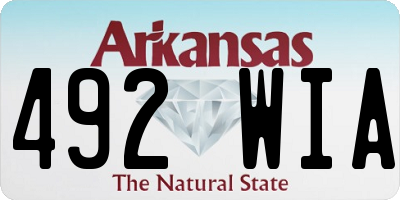 AR license plate 492WIA