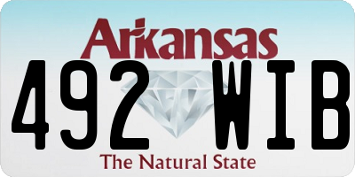 AR license plate 492WIB