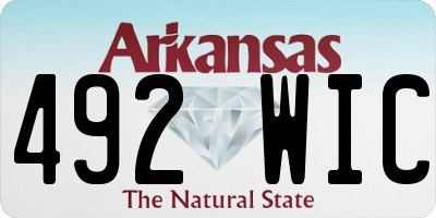 AR license plate 492WIC