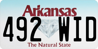 AR license plate 492WID