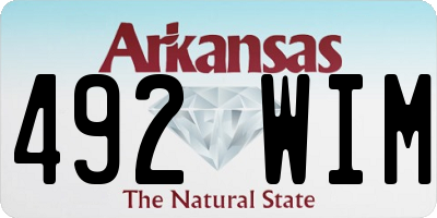AR license plate 492WIM
