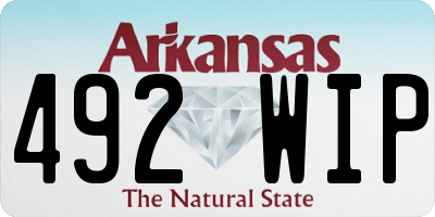 AR license plate 492WIP