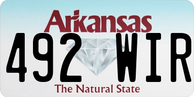 AR license plate 492WIR