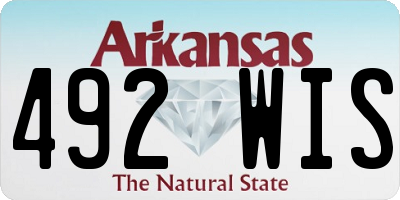AR license plate 492WIS