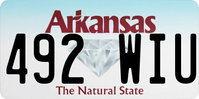 AR license plate 492WIU