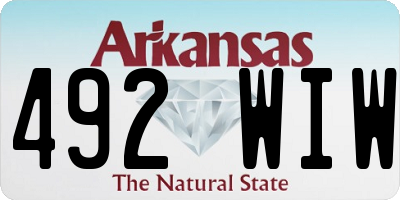 AR license plate 492WIW