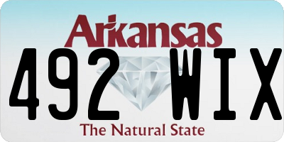 AR license plate 492WIX