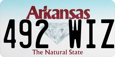 AR license plate 492WIZ