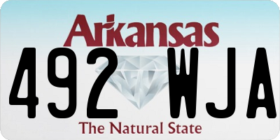 AR license plate 492WJA