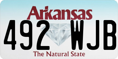 AR license plate 492WJB