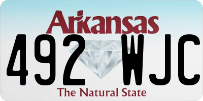 AR license plate 492WJC
