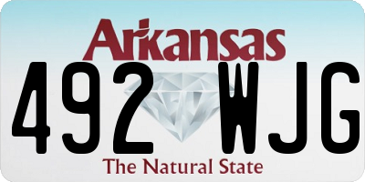 AR license plate 492WJG
