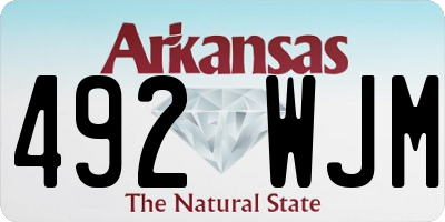 AR license plate 492WJM