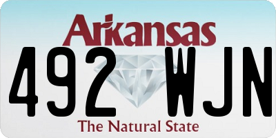 AR license plate 492WJN