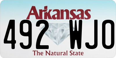 AR license plate 492WJO