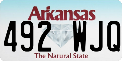AR license plate 492WJQ