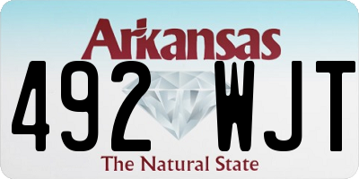 AR license plate 492WJT