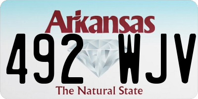 AR license plate 492WJV
