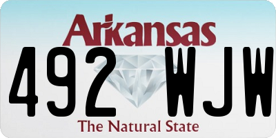 AR license plate 492WJW