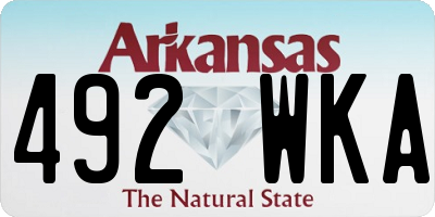AR license plate 492WKA