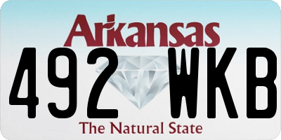 AR license plate 492WKB