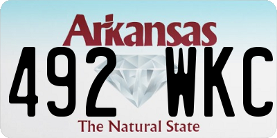 AR license plate 492WKC