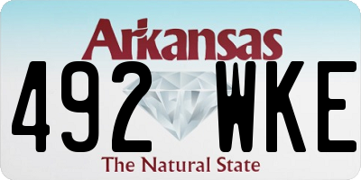 AR license plate 492WKE