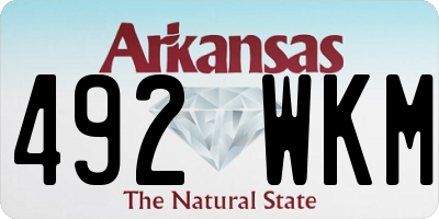 AR license plate 492WKM