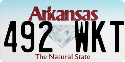 AR license plate 492WKT