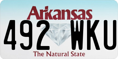 AR license plate 492WKU