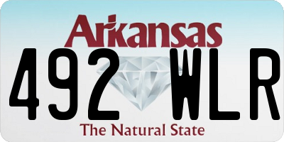 AR license plate 492WLR