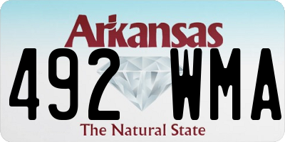 AR license plate 492WMA
