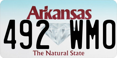 AR license plate 492WMO